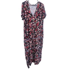 J For Justify Floral V-Neck Maxi Dress Size 2X